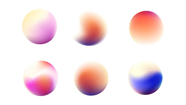 A set of colorful spheres, gradients, and a background vector file 