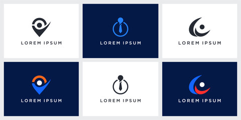 Set of Abstract people logo