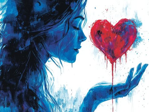 The heart-shaped blood bag is symbolized through a minimalist illustration to convey generosity