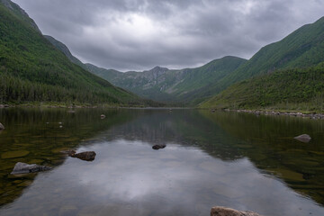 Lake next to mount-xalibu, Canada