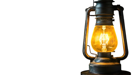 Antique lantern with warm light