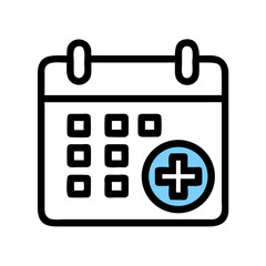 Obraz premium Calendar with Plus Icon Representing Medical Appointment Scheduling and Health Management