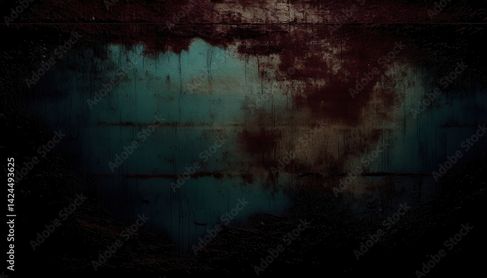 Aufkleber spooky blue grunge texture with drips for halloween design in web and print media