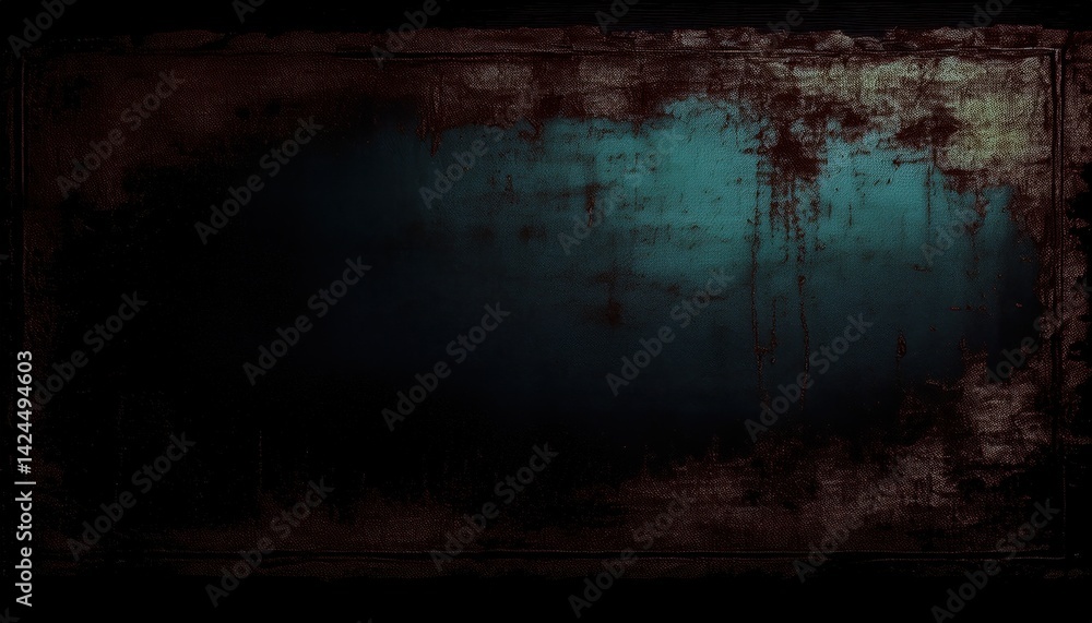 Aufkleber spooky blue grunge texture with drips for halloween design in web and print media