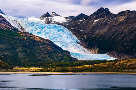 Holanda Glacier is the eastern most glacier in the NW arm of the Beagle Channel.  It is located in Alberto de Agostini NP in Tierra del Fuego, Chile.