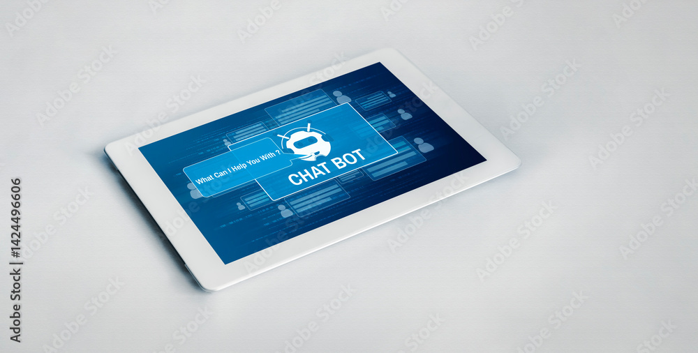 Poster chatbot software application for modish online business that automatically reply to customer questio