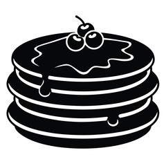 A Close Up of a Delicious Pancake Stack with Syrup