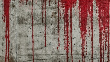 Fototapeta premium red paint drips on grungy wall texture for halloween designs, horror themed backgrounds, and creative projects