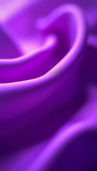 Soft curves of a purple petal reveal intricate textures and contours, capturing the essence of beauty and grace in natural design under soft lighting Generative AI