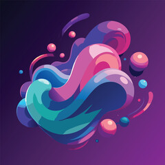 3D Gradient Abstract Background with Fluid Shapes and Modern Color Blends for UI/UX and Tech Design

