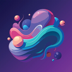 3D Gradient Abstract Background with Fluid Shapes and Modern Color Blends for UI/UX and Tech Design

