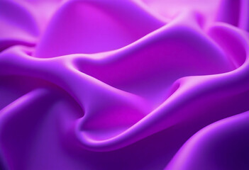 Obraz premium Soft folds of rich purple silk ripple gracefully, catching the light in a tranquil space. This luxurious fabric evokes feelings of elegance and serenity, inviting touch and admiration Generative AI
