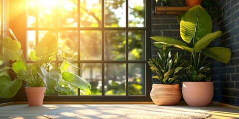 Sunny Room Plants by Window