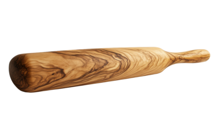 Handcrafted olive wood rolling pin, elegant grain