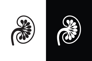 Human Kidney icon vector on White Background ,Vector Art Illustration on white background.