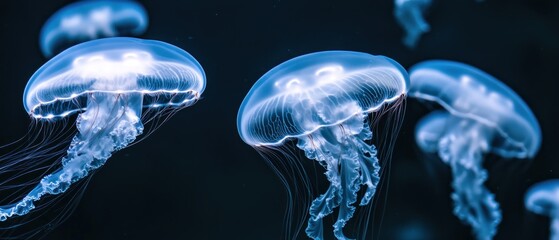 Mesmerizing Moon Jellyfish Underwater