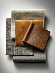 Textured fabric samples on a neutral backdrop