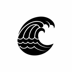 creative details Ocean Wave Icon vector Illustration