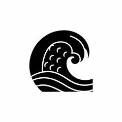 creative details Ocean Wave Icon vector Illustration