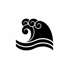 creative details Ocean Wave Icon vector Illustration