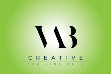 VAB abstract letter logo design. This logo is designed by three abstract letters.