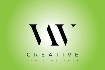 VAV abstract letter logo design. This logo is designed by three abstract letters.