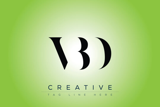 VBD abstract letter logo design. This logo is designed by three abstract letters.