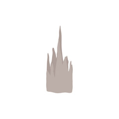 Stalagmite and stalactite limestone stones. Vector illustration 