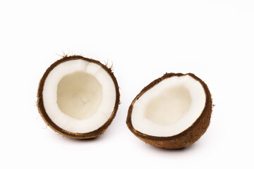 Coconuts isolated on white.