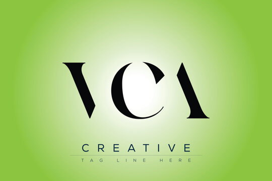 VCA abstract letter logo design. This logo is designed by three abstract letters.