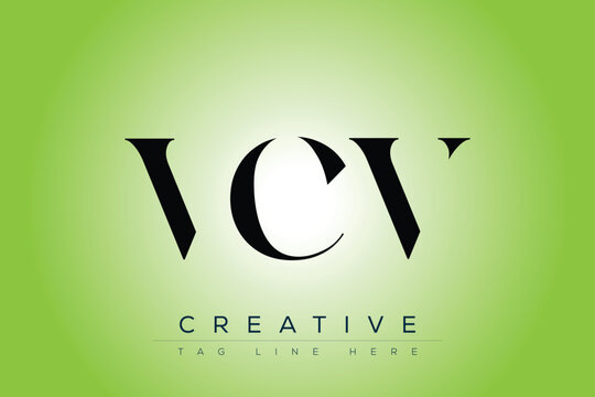 VCV abstract letter logo design. This logo is designed by three abstract letters.