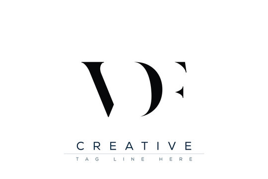 VDF abstract letter logo design. This logo is designed by three abstract letters.