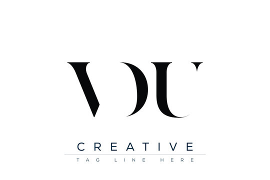 VDU abstract letter logo design. This logo is designed by three abstract letters.