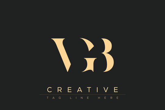 VGB abstract letter logo design. This logo is designed by three abstract letters.