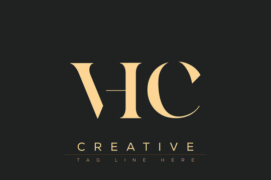 VHC abstract letter logo design. This logo is designed by three abstract letters.