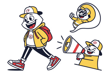 Funny Cartoon Vector Logo & Graphic Elements Pack for Branding & Advertising

