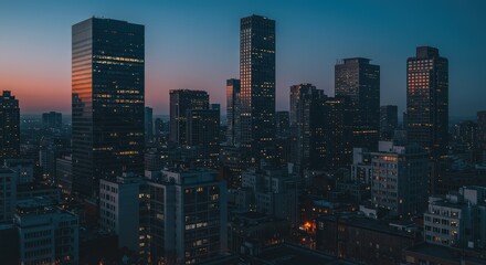 Obraz premium Cityscape at Dusk