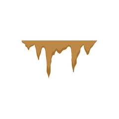 Cartoon stalactites and stalagmite. Natural growth geology formation. Vector illustration 
