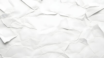 Obraz premium Crumpled white paper texture fills the image.