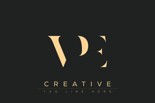 VPE abstract letter logo design. This logo is designed by three abstract letters.