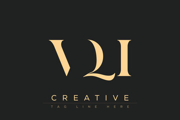 VQI abstract letter logo design. This logo is designed by three abstract letters.
