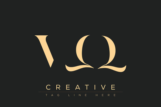 VQQ abstract letter logo design. This logo is designed by three abstract letters.