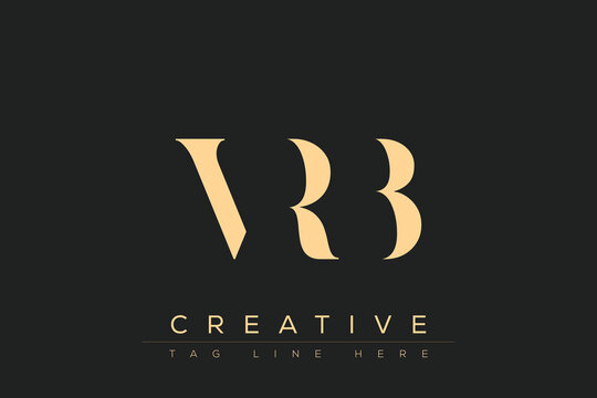 VRB abstract letter logo design. This logo is designed by three abstract letters.