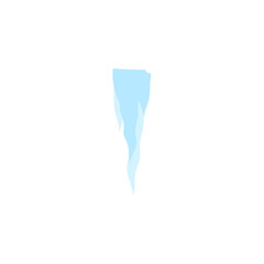Cartoon frozen ice crystals and icicle. Salt mineral or cave stalagmites. Vector illustration 