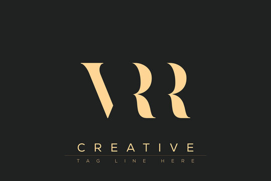 VRR abstract letter logo design. This logo is designed by three abstract letters.