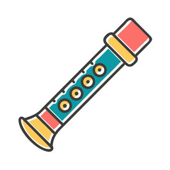 Colorful recorder musical instrument 