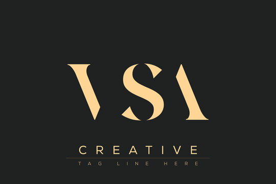 VSA abstract letter logo design. This logo is designed by three abstract letters.