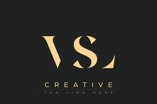 VSL abstract letter logo design. This logo is designed by three abstract letters.