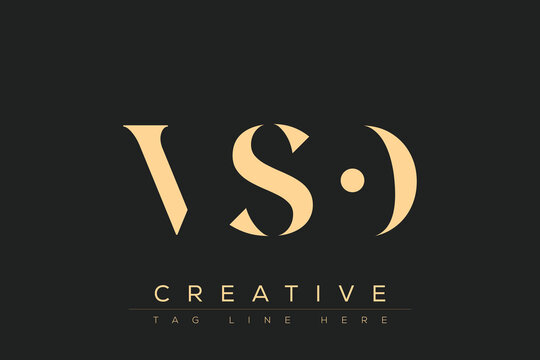 VSO abstract letter logo design. This logo is designed by three abstract letters.