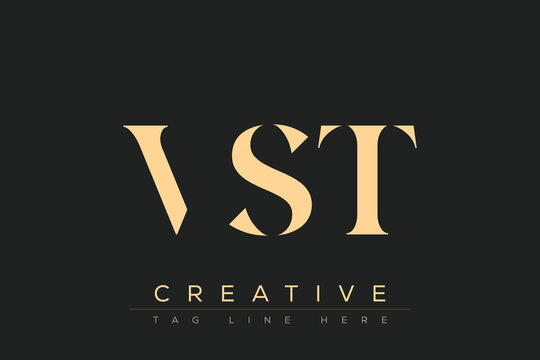 VST abstract letter logo design. This logo is designed by three abstract letters.
